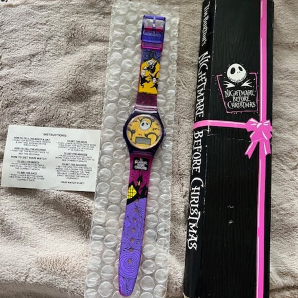 Nightmare Before Christmas Burger King Digital Promo Watch Purple 90s - Picture 1 of 3